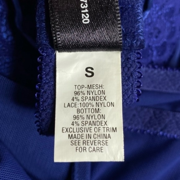 Frederick’s of Hollywood Blue Lace Chemise Slip - Picture 8 of 9